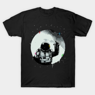 Trippy spray painting Astronaut T-Shirt